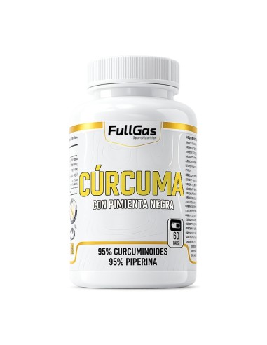 Cúrcuma con Pimienta Negra (BioPerine®) - Cápsulas - 60 tomas