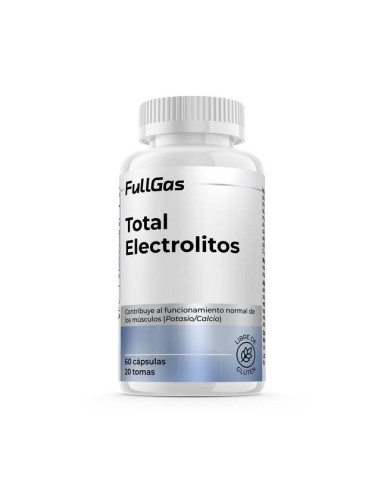 Total Electrolitos - Sales minerales en cápsulas. A base de minerales, jengibre y vitaminas