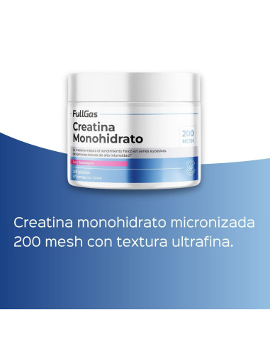 Creatina Monohidrato 200 Mesh en polvo - Bubblegum - 250g