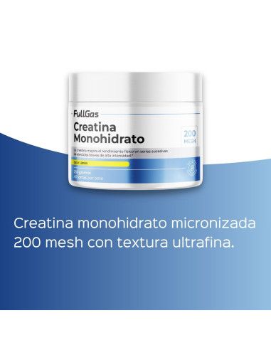 Creatine Monohydrate 200 poudre de maille - Citron - 250g