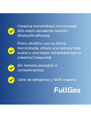 Creatina Monohidrato 200 Mesh en polvo - Limón - 250g