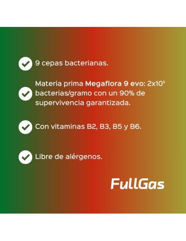 Megaflora (Probiótico) | 2B UFC con 90% de supervivencia bacteriana