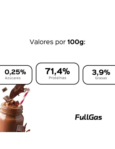 Sérum isolé + œuf de protéines transparent - Smoothie au chocolat - 1,8 kg