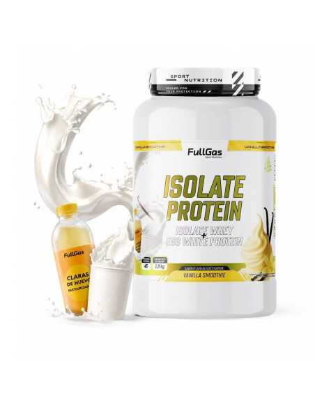 Sérum isolé + oeuf de protéines transparent - Smoothie à la vanille - 1,8 kg
