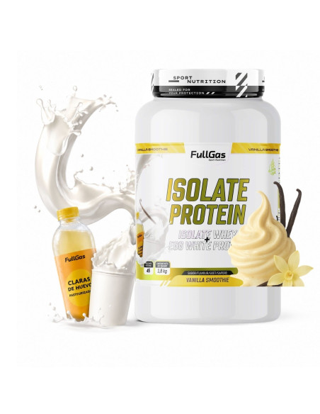 Sérum isolé + oeuf de protéines transparent - Smoothie à la vanille - 1,8 kg