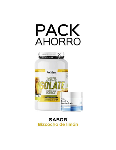 Pack Isolate Whey 900g (Bizcocho Limón) + Creatina Monohidrato 250g