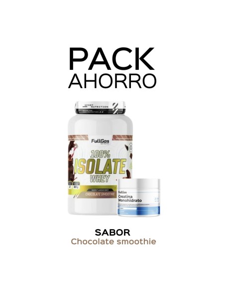 Pack Isolate Whey 900g (Chocolate smoothie) + Creatina monohidrato 250g