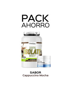 Pack isoler Whey 900g (Cappuccino Mocha) + Créatine Monohydrate 250g
