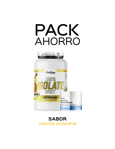 Pack Isolate Whey 900g (Vainilla smoothie) + Creatina Monohidrato 250g
