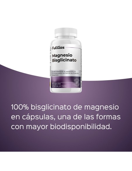 Magnesio Bisglicinato - cuenta con una mejor absorción respecto a otros suplementos que contienen el mineral
