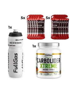 Pack Endurance - Carbolider Xtreme (tropical) + Geles + Bidón 1l