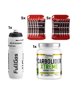 Pack Endurance - Carbolider Xtreme (manzana) + Geles + Bidón 1l