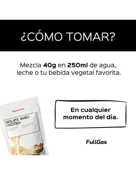 100% Isolate Whey (Aislado) - Arroz con leche - 454g