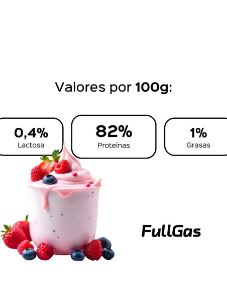 100% Isolate Whey (Aislado) - Yogur Frutas del Bosque - 454g