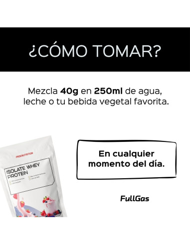 100% Isolate Whey (Aislado) - Yogur Frutas del Bosque - 454g