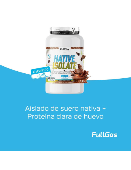 Native Isolate + Proteína Clara Huevo - Chocolate Smoothie - 1,8 kg