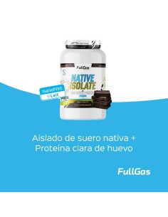 Native Isolate + Proteína Clara Huevo - Sin Edulcorante - Chocolate negro - 900g 2